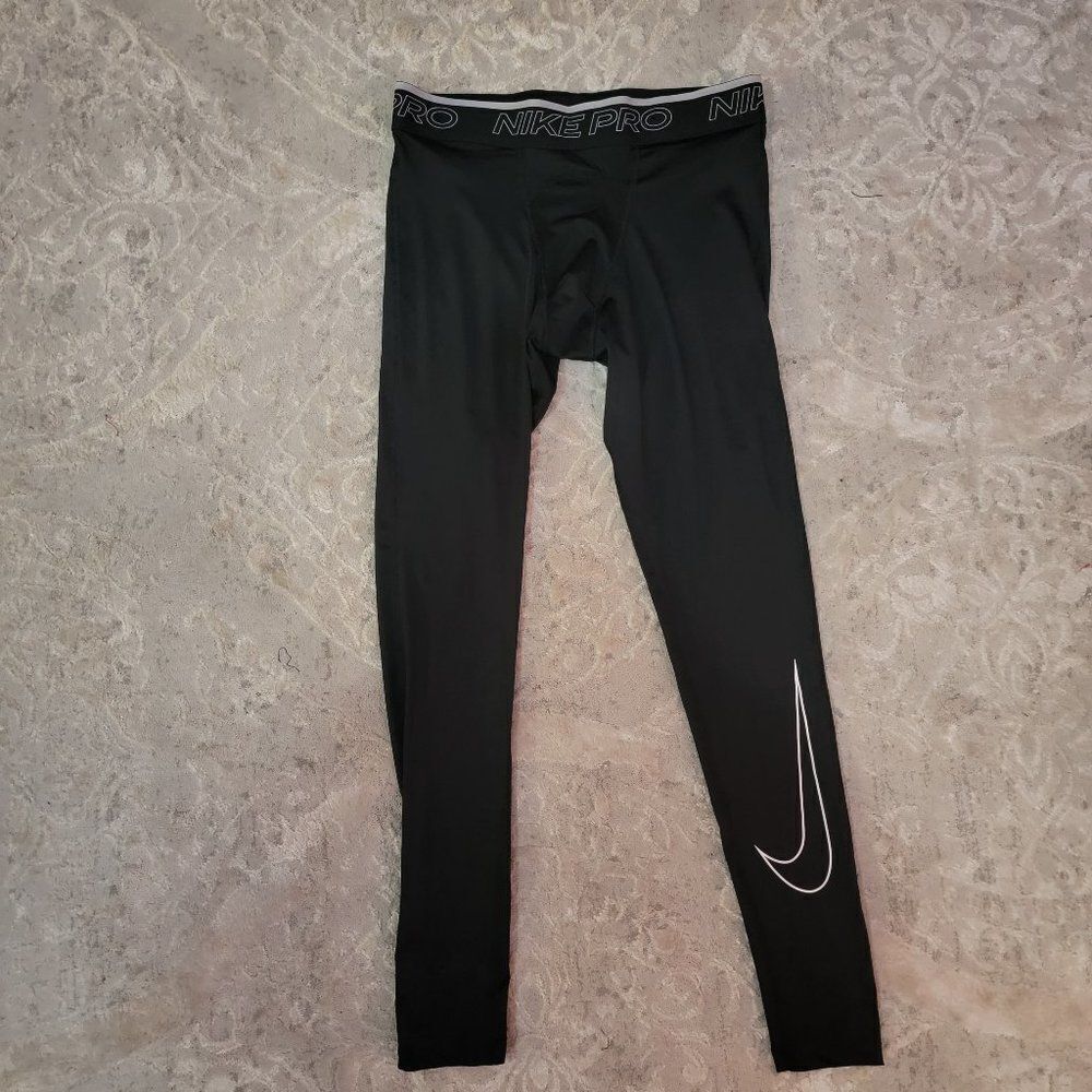 Nike Pro Dri-FIT Men's Black Lightweight Training Tight pants Size Medium Tall - Picture 10 of 16